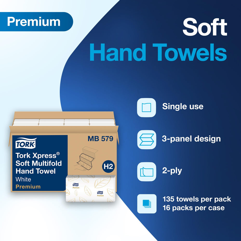 Tork unfolded towel texture closeup showing absorbent two‑ply strength