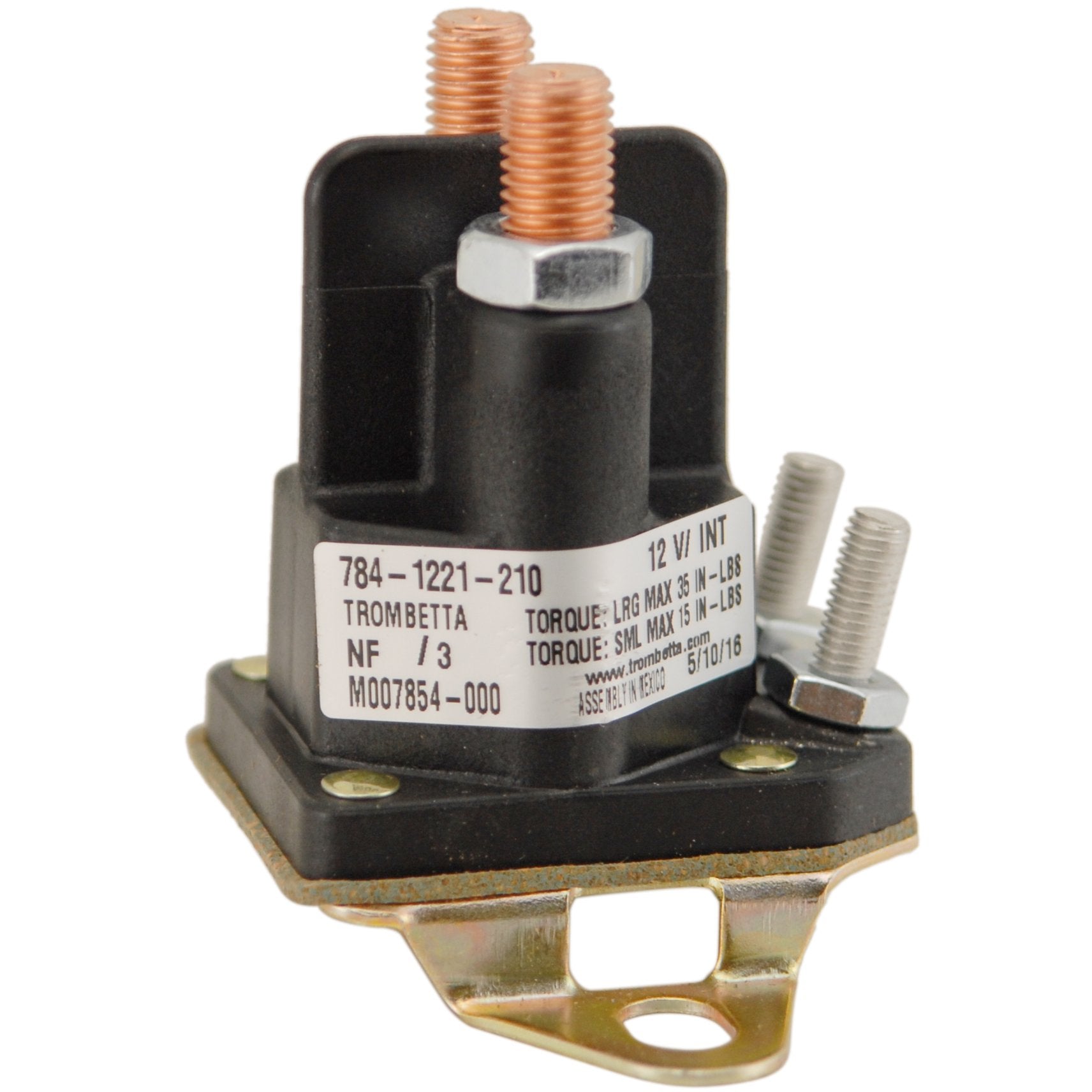 Toro solenoid 117-1197 front view showing mounting and terminals for accurate fit