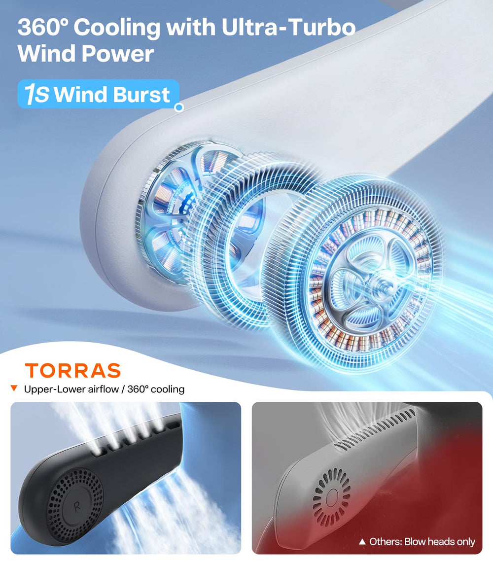 TORRAS COOLiFY Air junto a un teléfono para comparar tamaño y transporte fácil