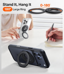 TORRAS ring used as landscape kickstand for hands-free video watching and stable viewing