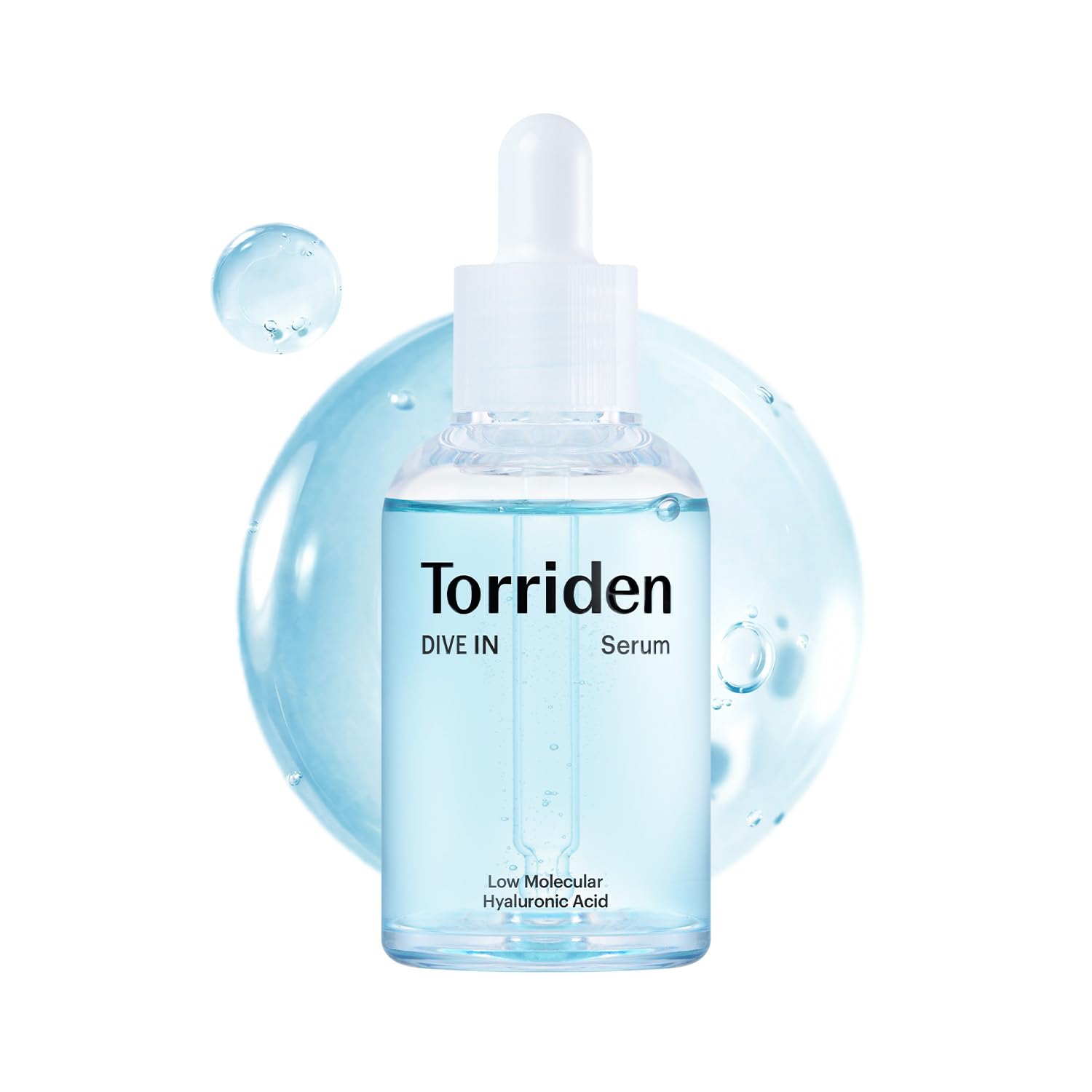Torriden botella frontal mostrando 50 ml y diseño elegante