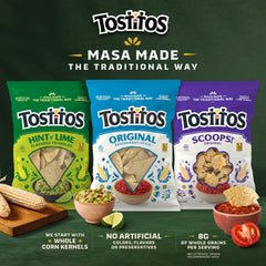 Tostitos mano sosteniendo bolsa individual, facilita porciones