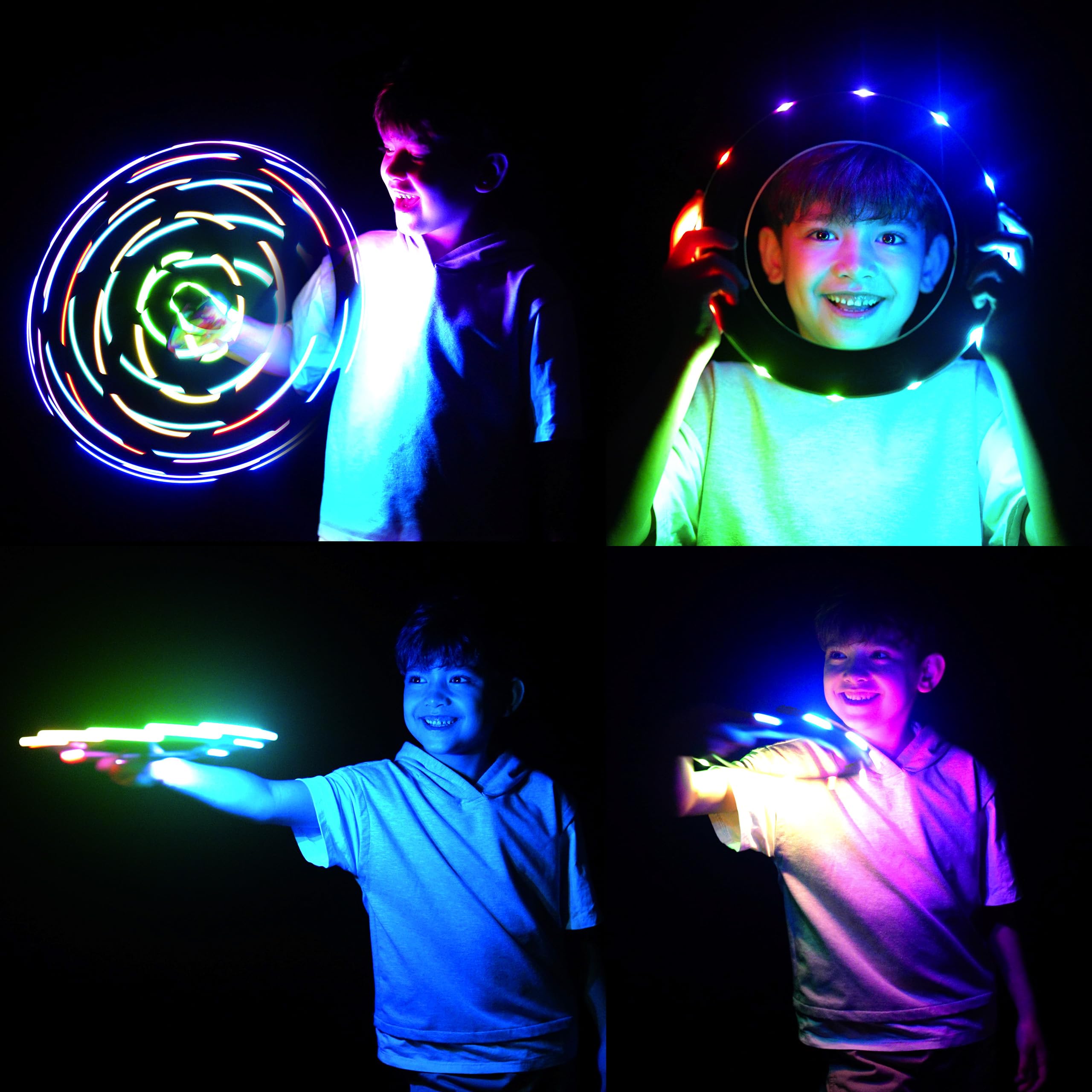 TOSY primer plano de los 36 LEDs RGB destacando colores vibrantes y textura suave