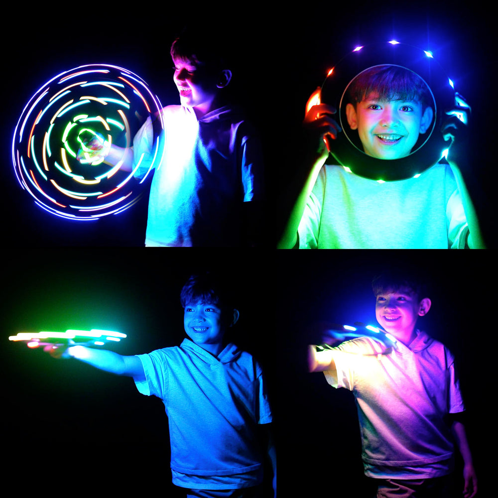 TOSY primer plano de los 36 LEDs RGB destacando colores vibrantes y textura suave