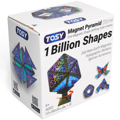 TOSY cube front packaging showing holographic design and branding for gift appeal