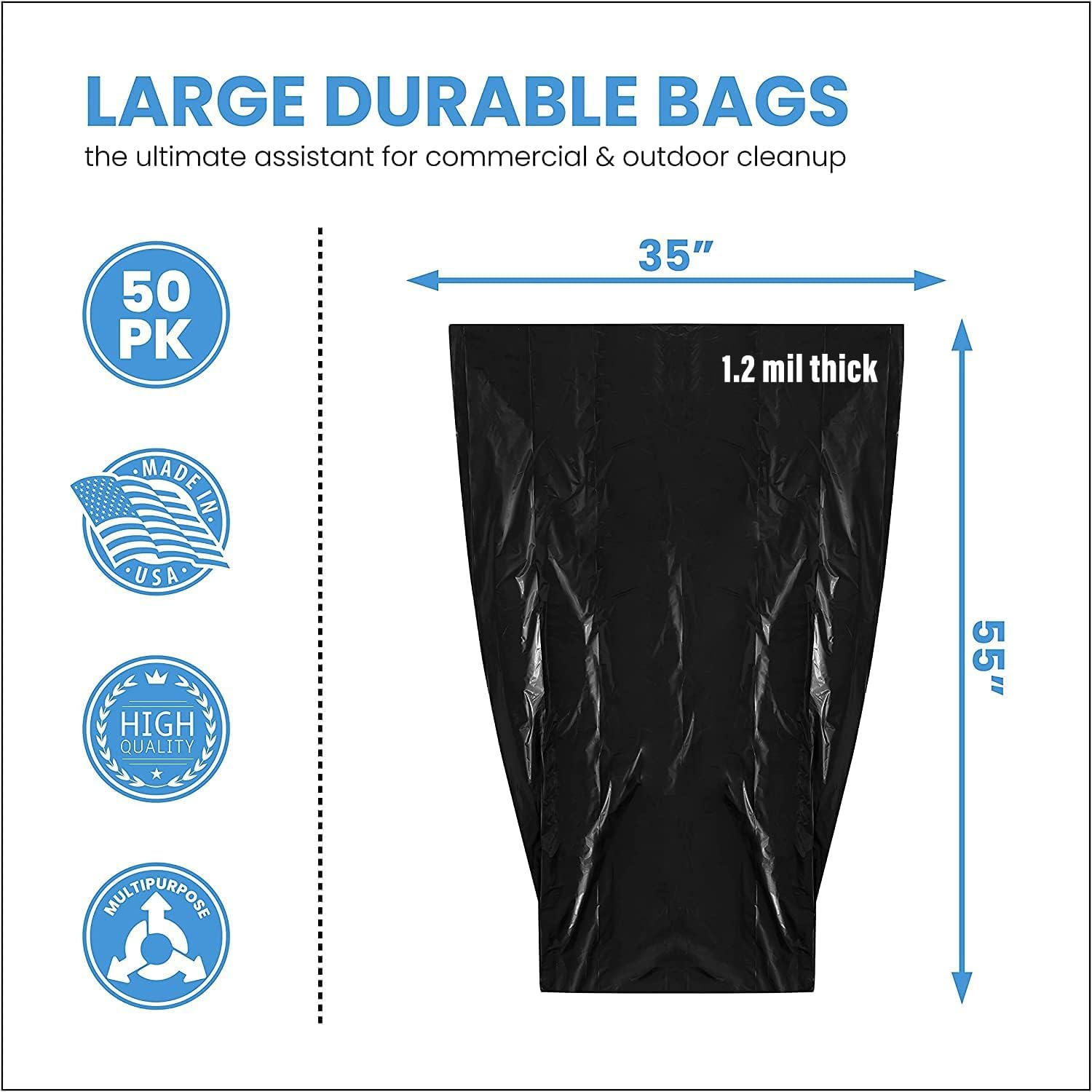 ToughBag textura del material 1.2 mil resistencia visible