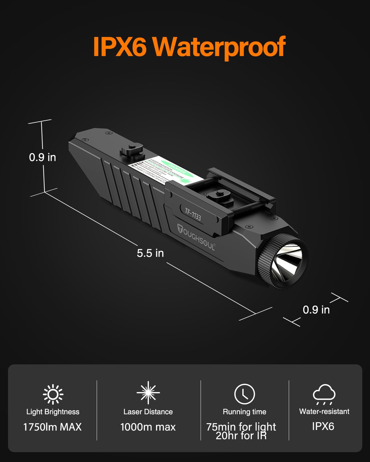 TOUGHSOUL control buttons detail for quick tactical mode selection benefit