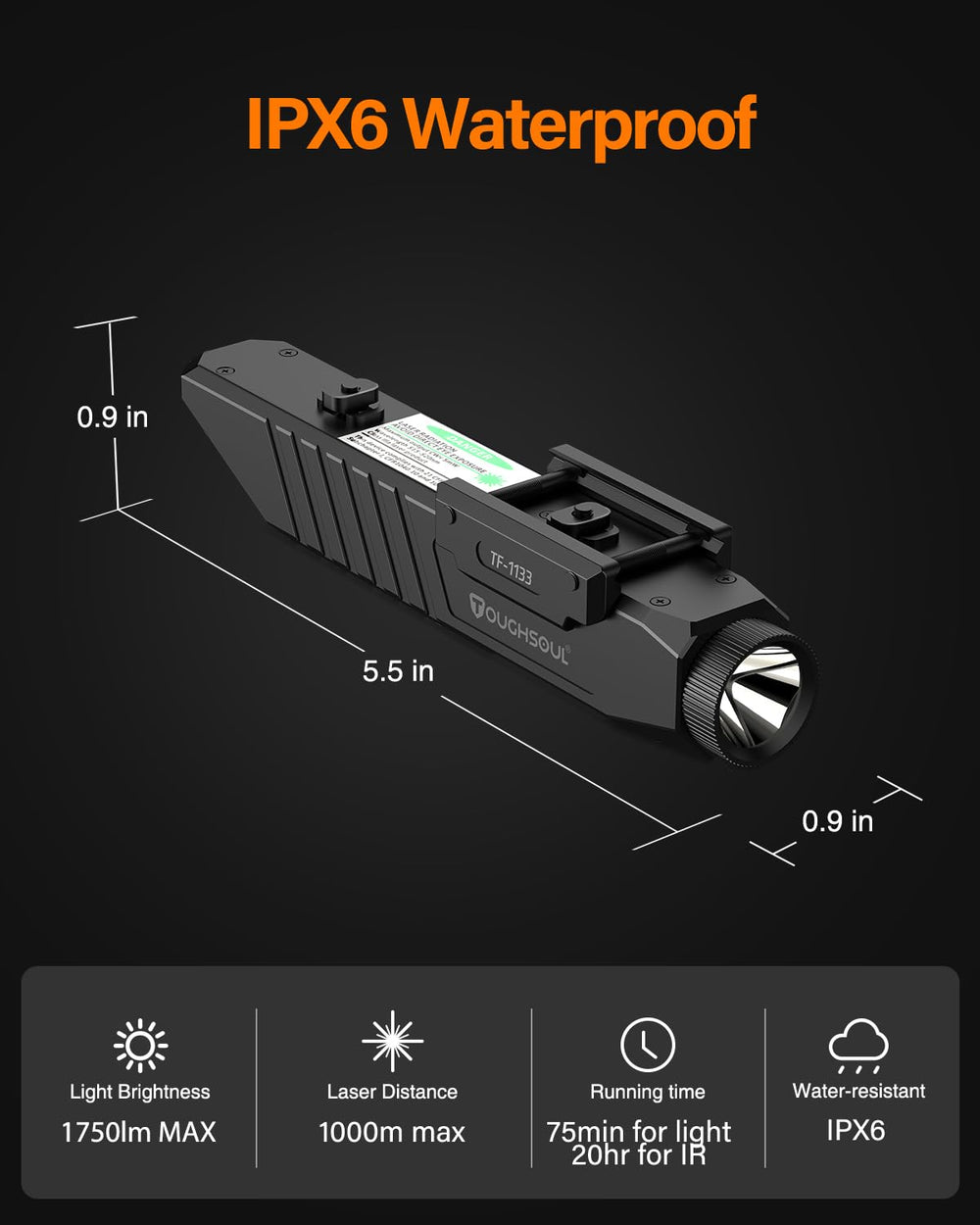 TOUGHSOUL control buttons detail for quick tactical mode selection benefit