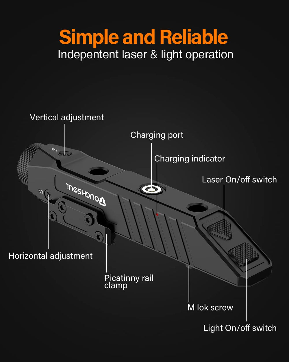 TOUGHSOUL mounted on M-LOK rail showing adapter-free compatibility benefit