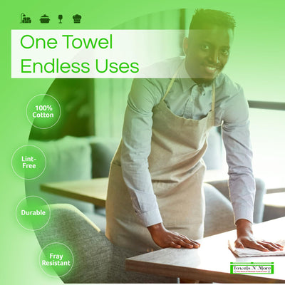 Towels N More folded stack highlighting neat storage and ready-to-use organization benefit