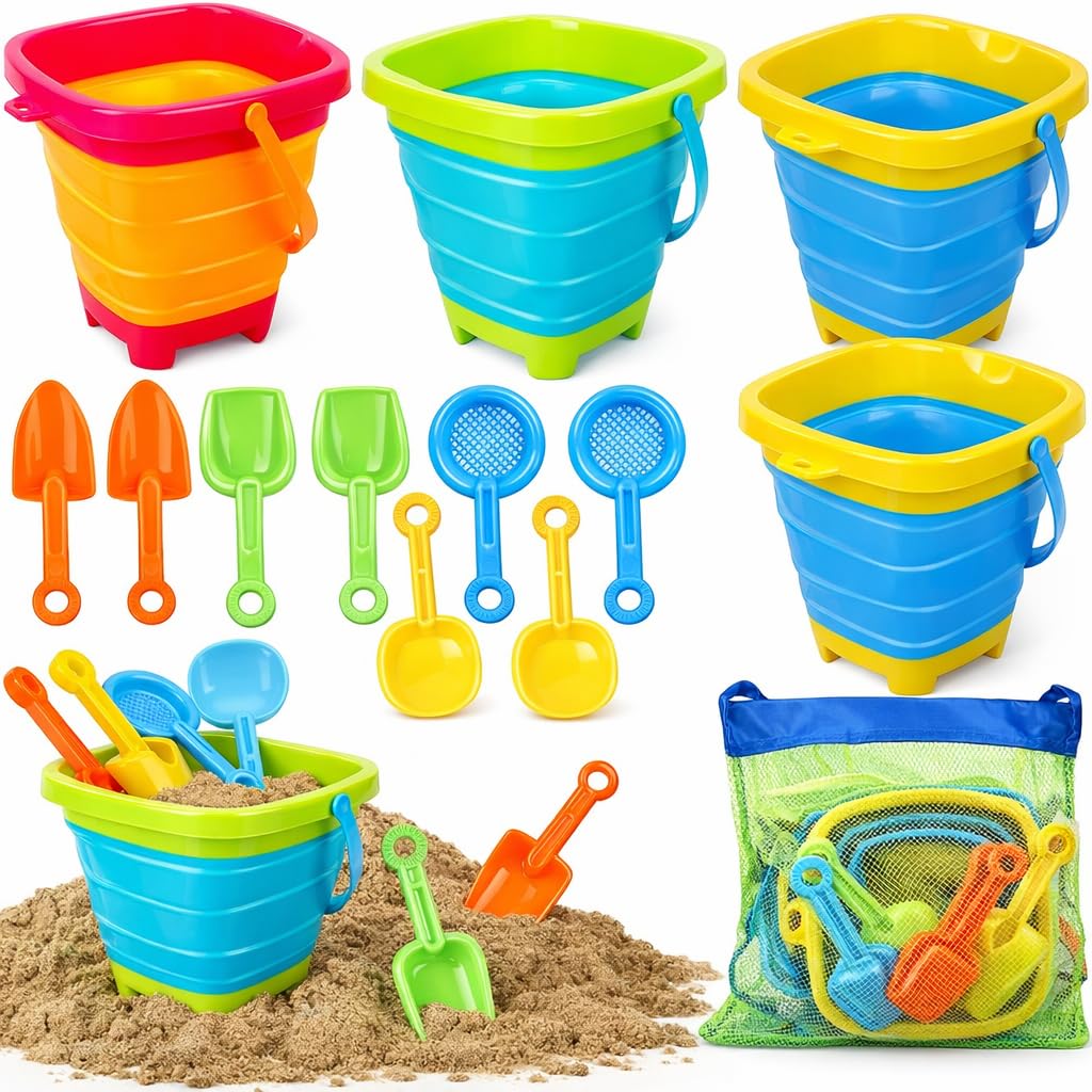 TOY Life paquete frontal mostrando cubos y palas, compacto y listo para llevar