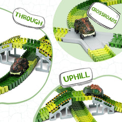 Toyk detail of slopes and X-crossroad for dynamic racing