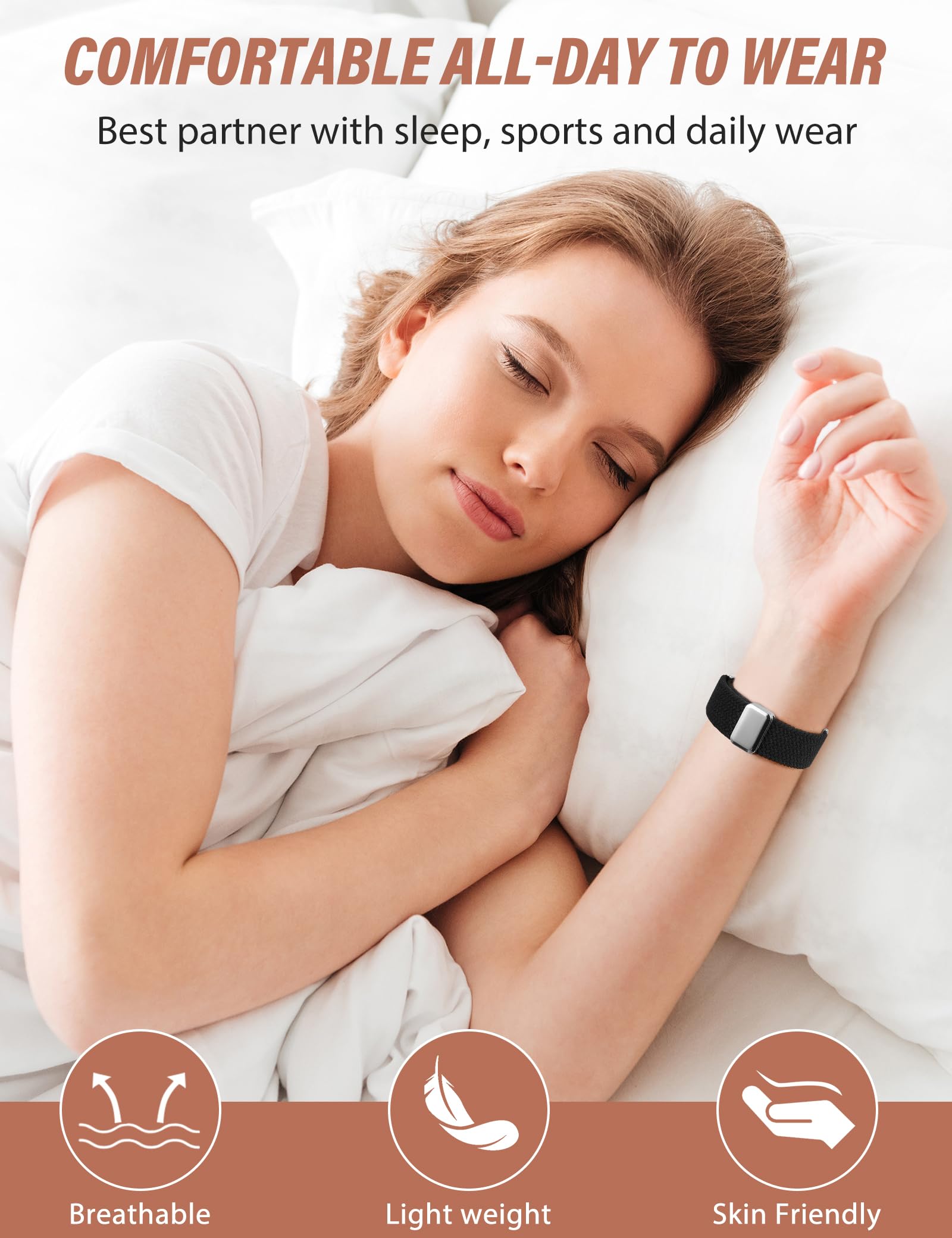 TOYOUTHS comparación de tamaño con Apple Watch mostrando compatibilidad amplia