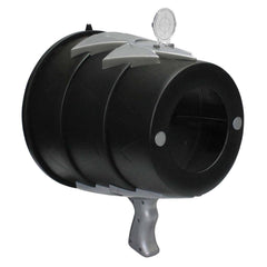 Toysmith Airzooka vista frontal negro mostrando diseño y agarre cómodo