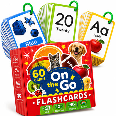 TOYVENTIVE empaque frontal mostrando las 60 tarjetas y beneficios portátiles
