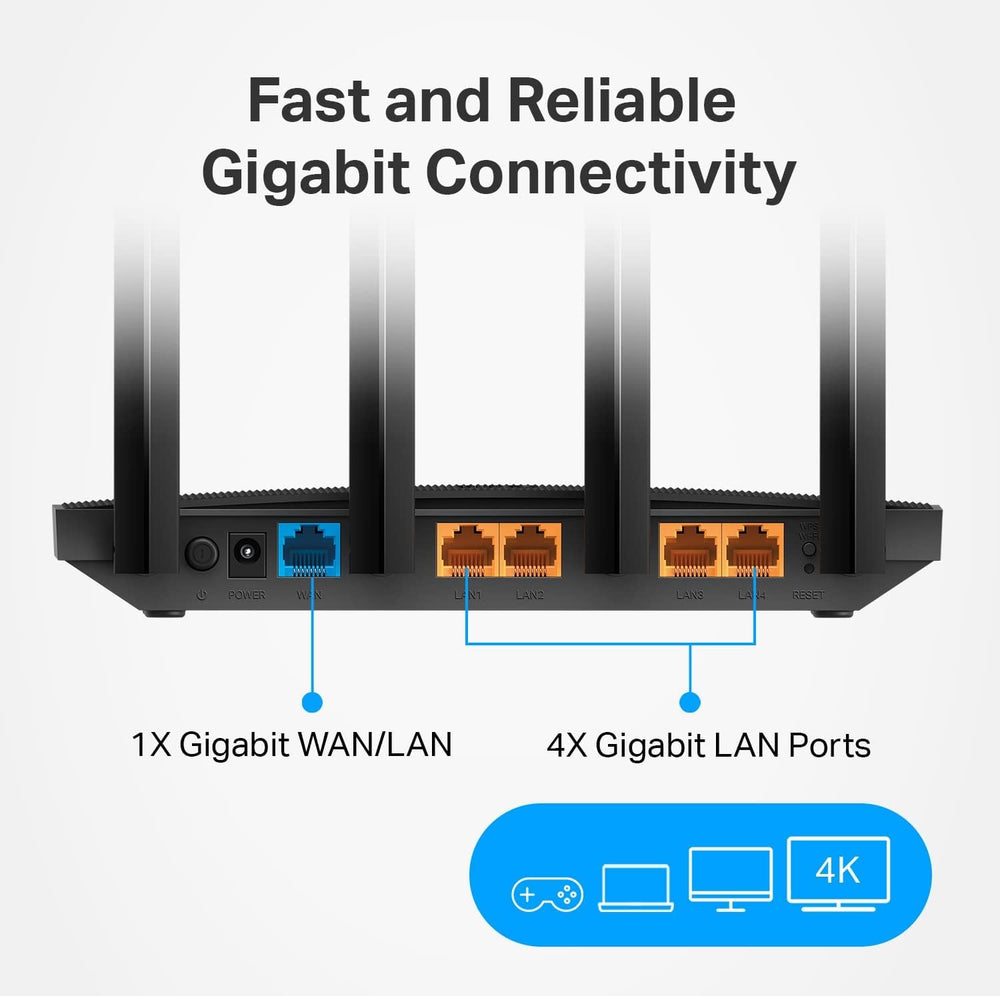 TP-Link Archer A6 colocado en escritorio mostrando integración estética y señal fuerte