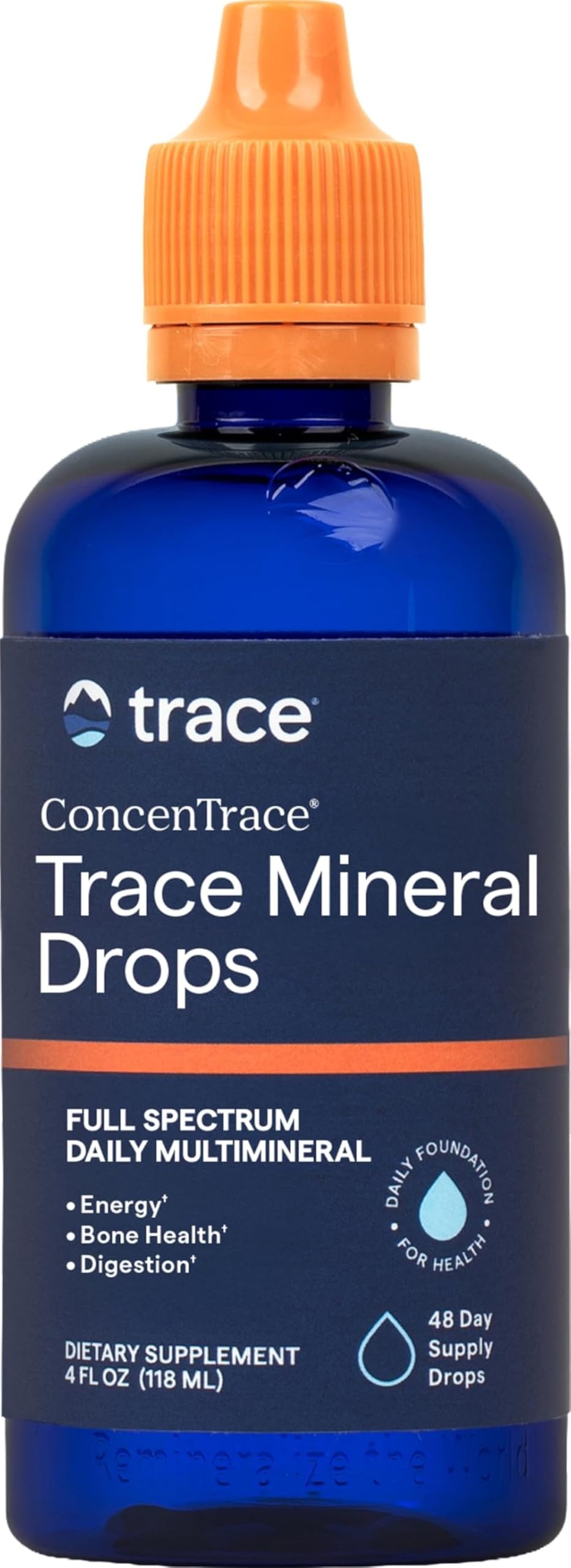Trace Minerals front packaging showing bottle and label for easy identification and trust