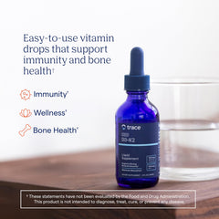Trace Minerals close-up de etiqueta con información nutricional y pureza verificada