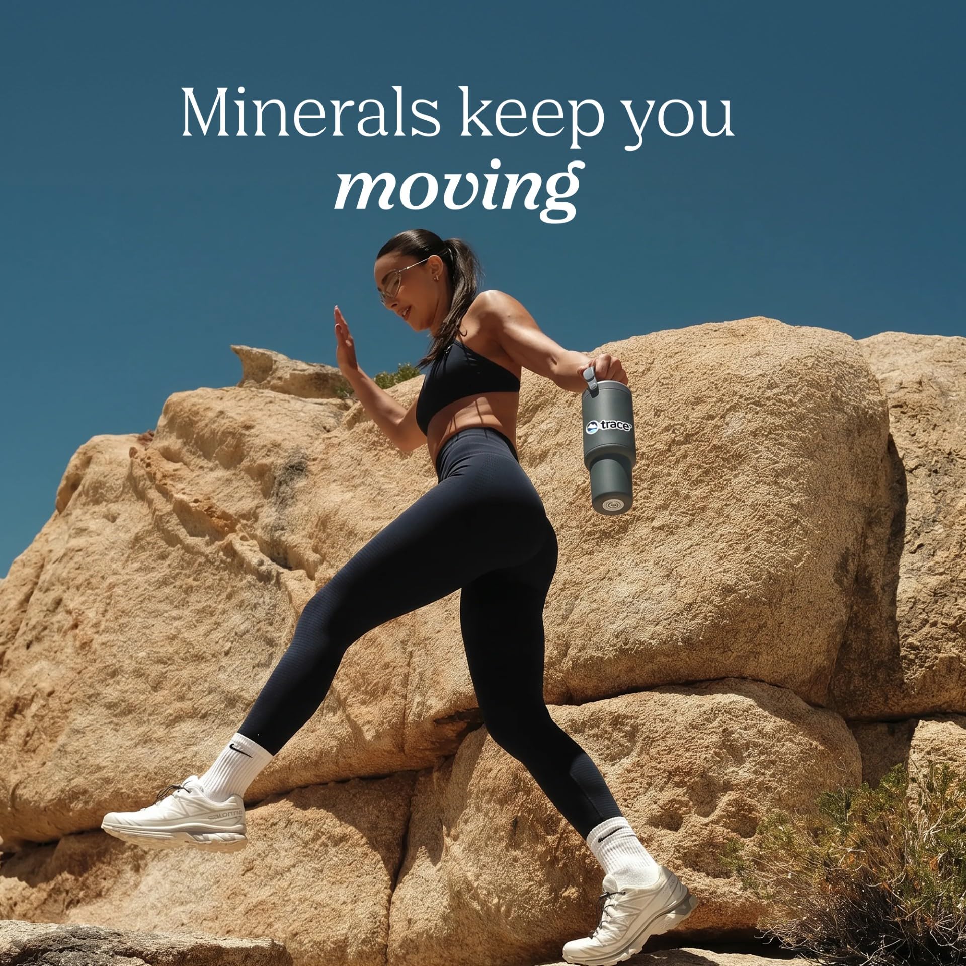 Trace Minerals sobres en bolso deportivo listos para entrenar sin azúcar