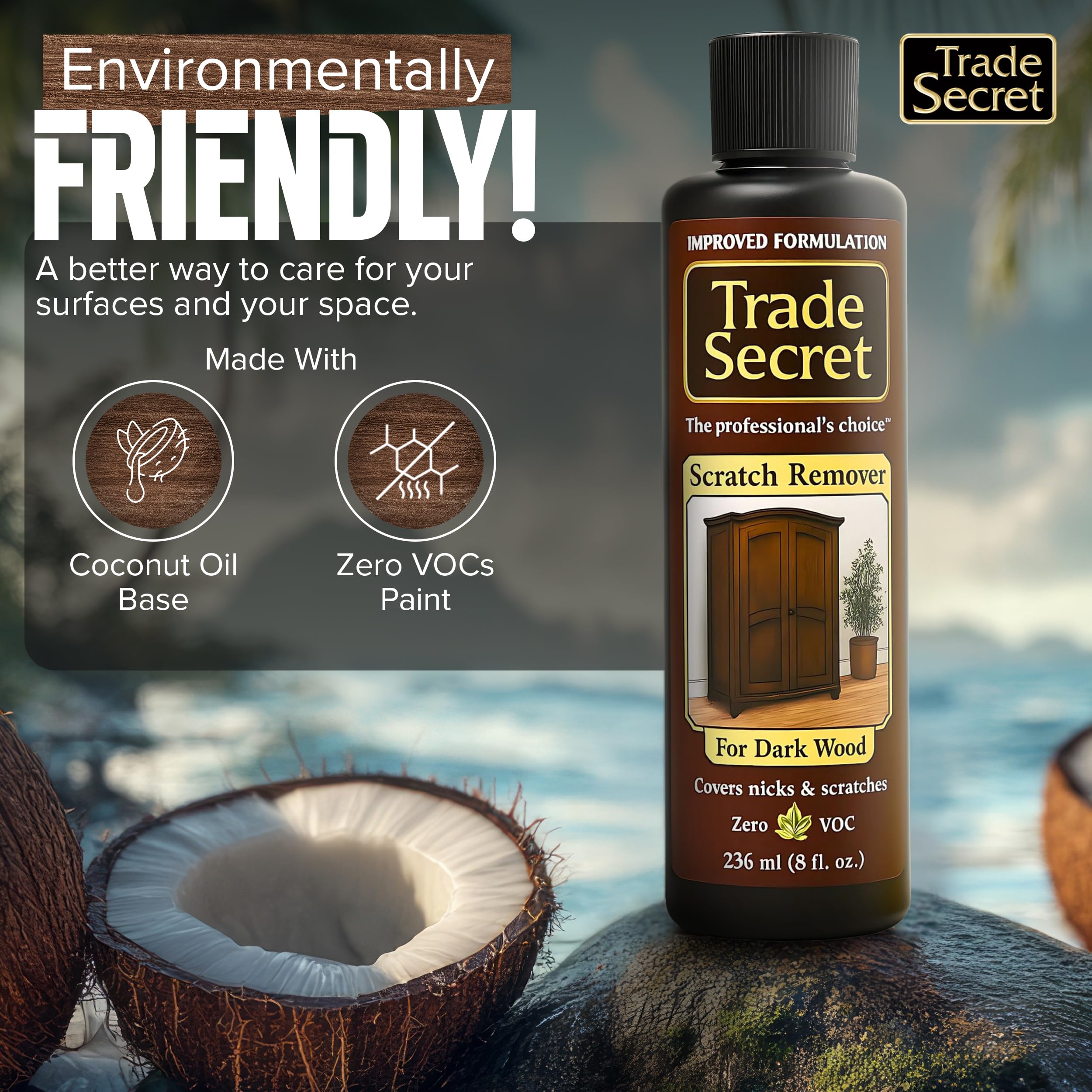 Trade Secret tamaño en mano mostrando control y facilidad de uso