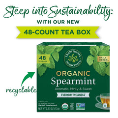 Traditional Medicinals bolsita compostable detalle de textura y filtrado ecológico