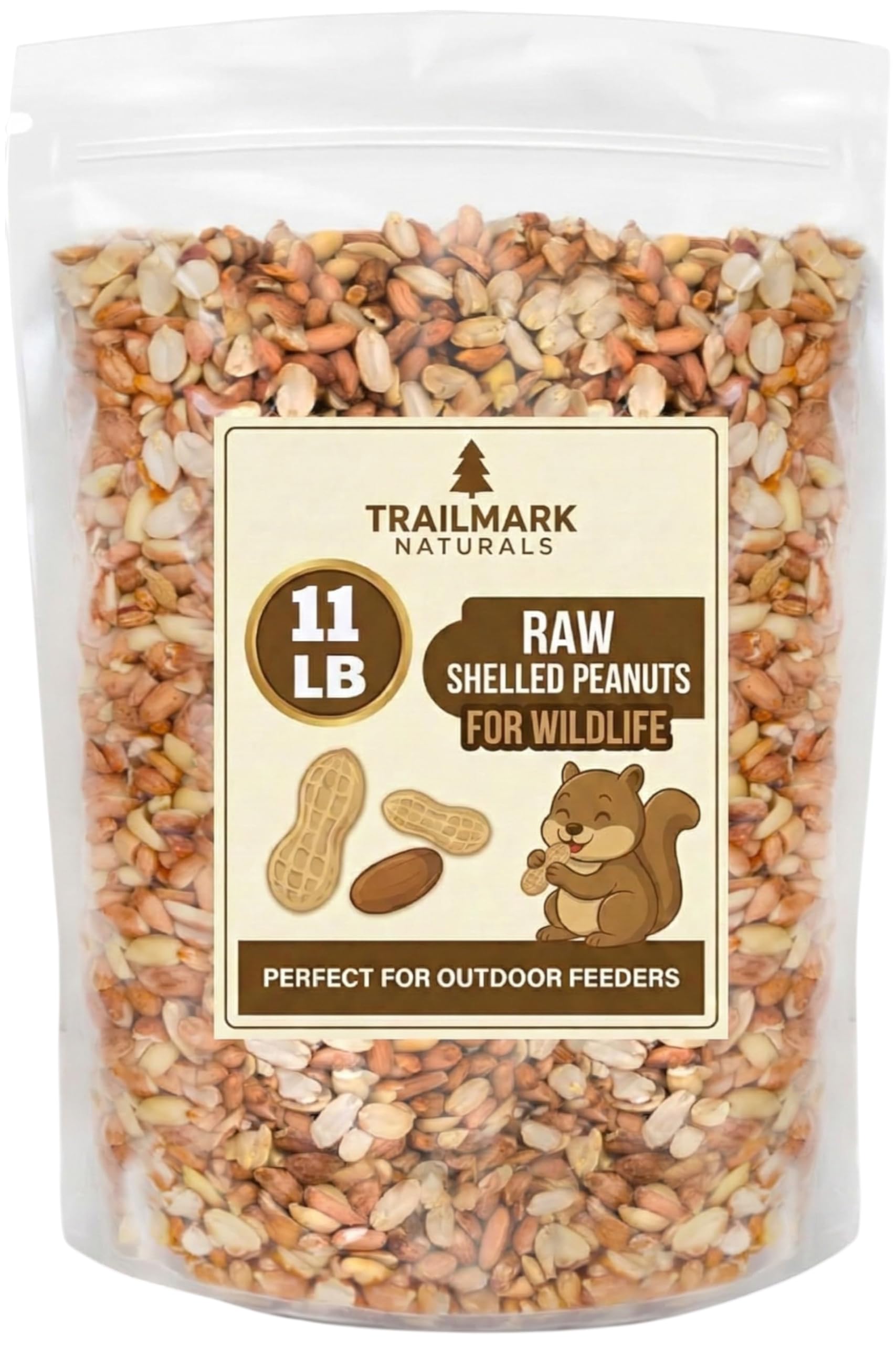 TRAILMARK NATURALS paquete frontal de 11 lb mostrando presentación a granel y conveniencia