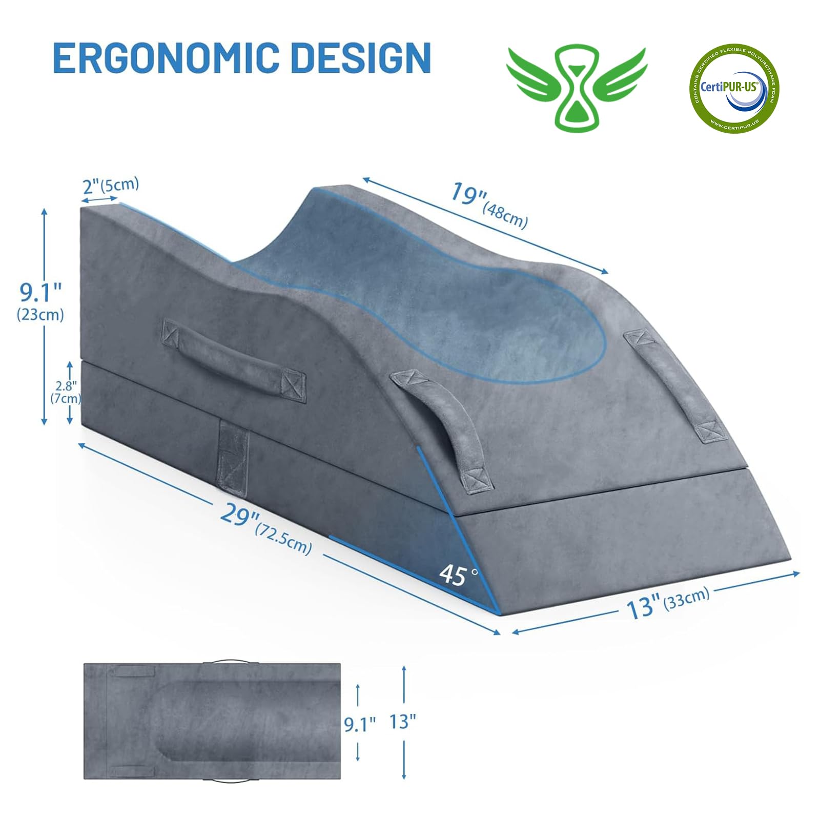 TranquilRelax detalle de memory foam que muestra textura suave y resiliencia