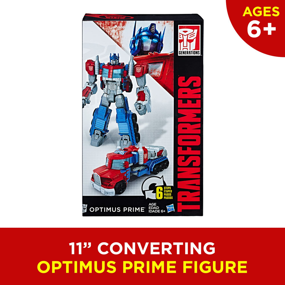 Transformers Optimus Prime in action on carpet battlefield demonstrating easy six-step transform