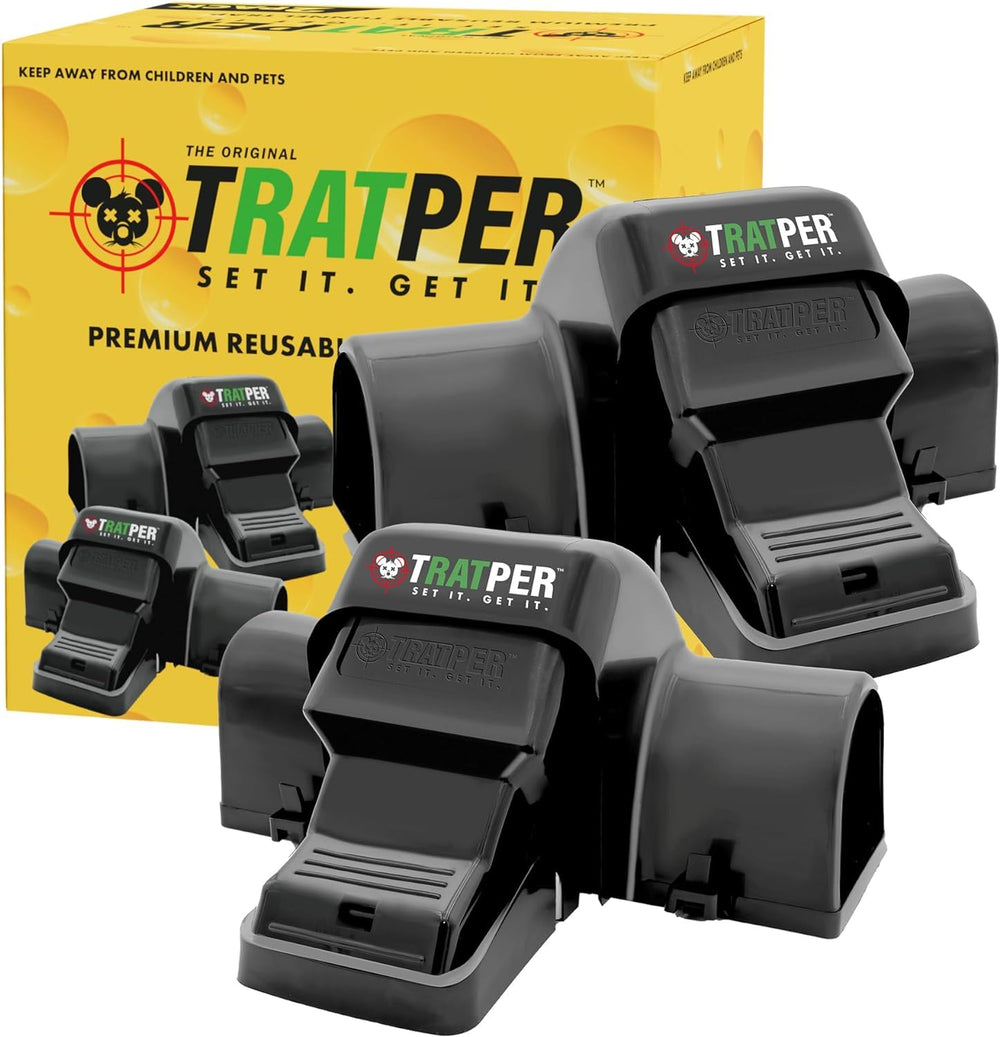 TRATPER vista frontal del pack de 2 trampas, solución discreta y segura