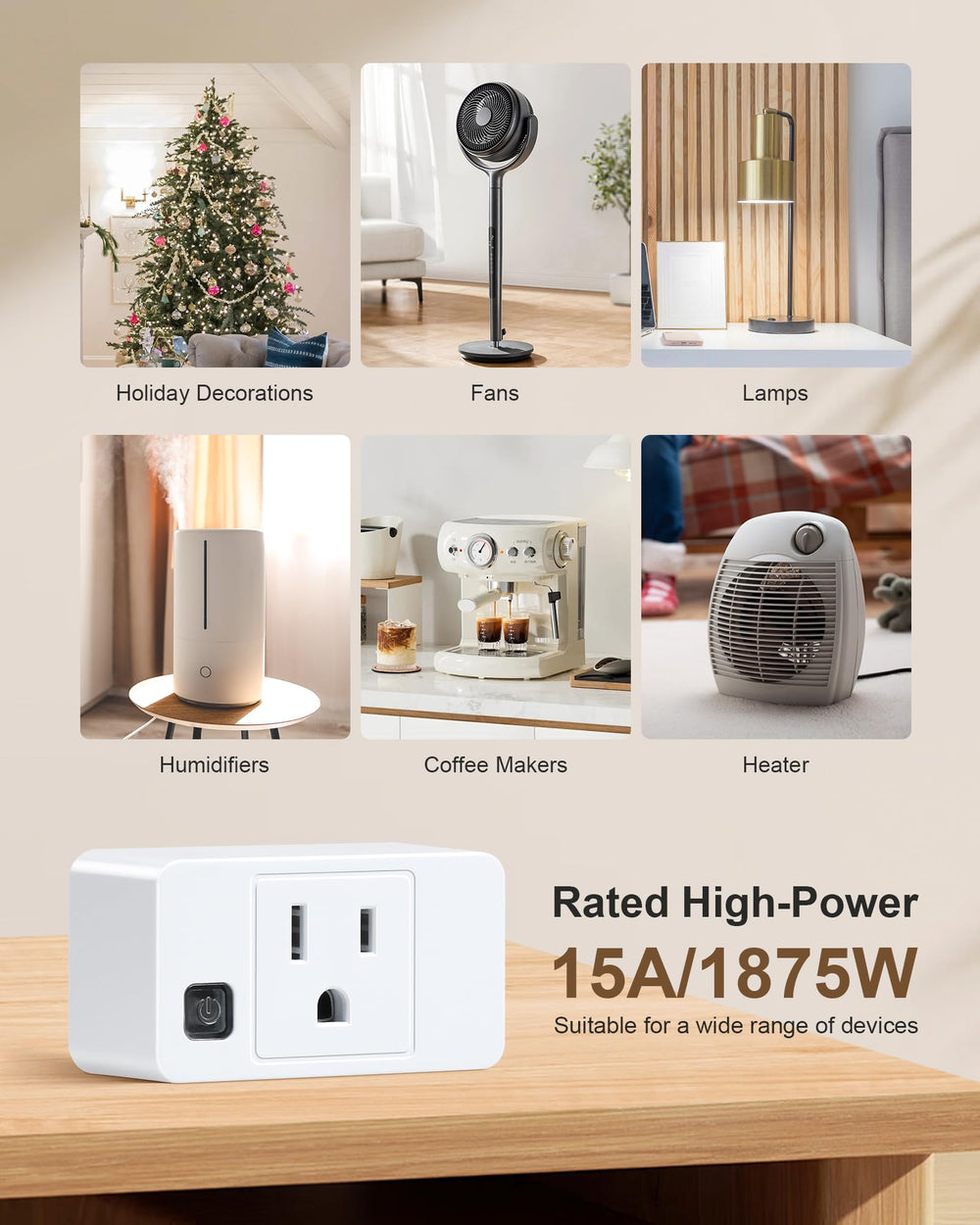 treewell comparación de tamaño con mano, diseño compacto y discreto