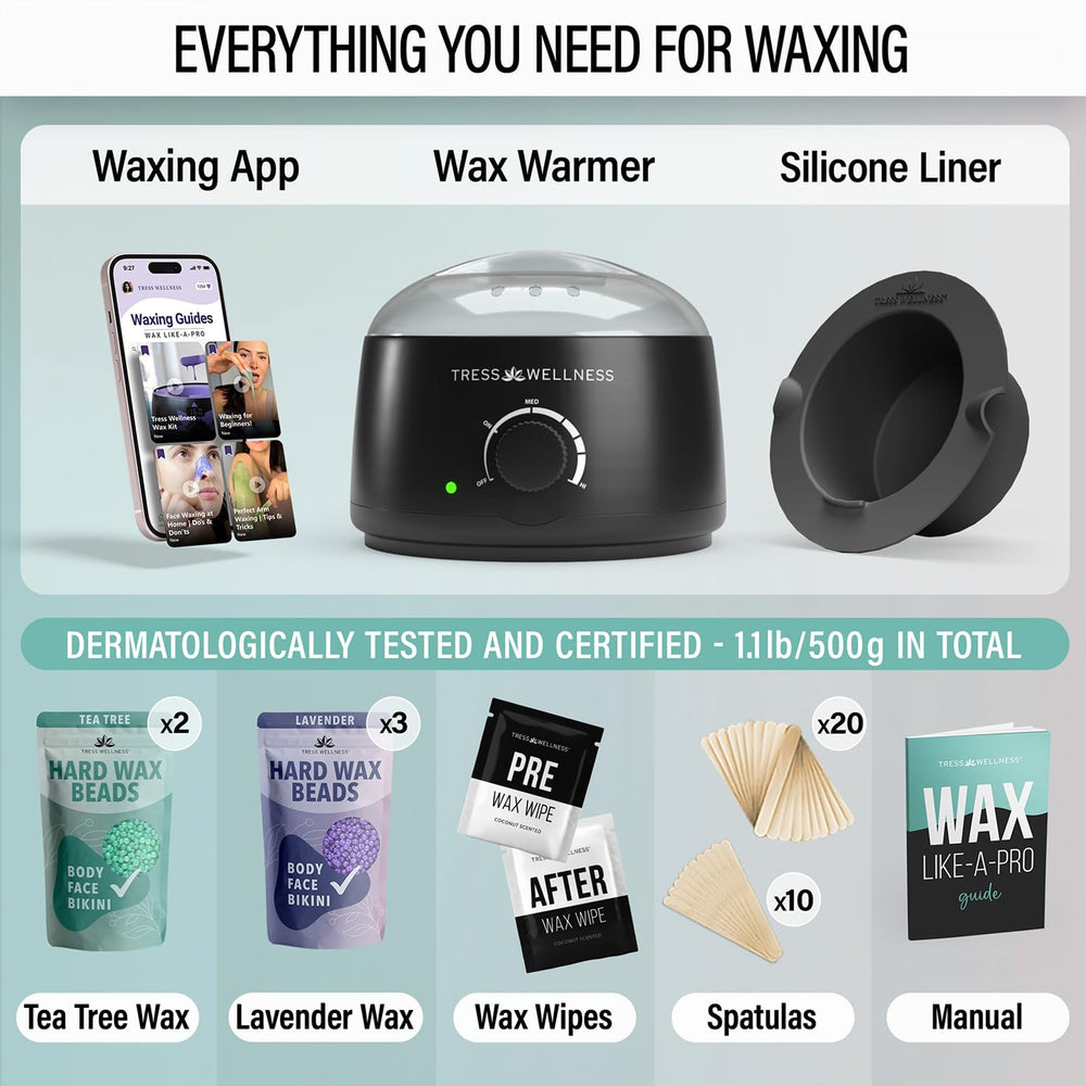 Tress Wellness analogue wax warmer close-up demonstrating user-friendly controls