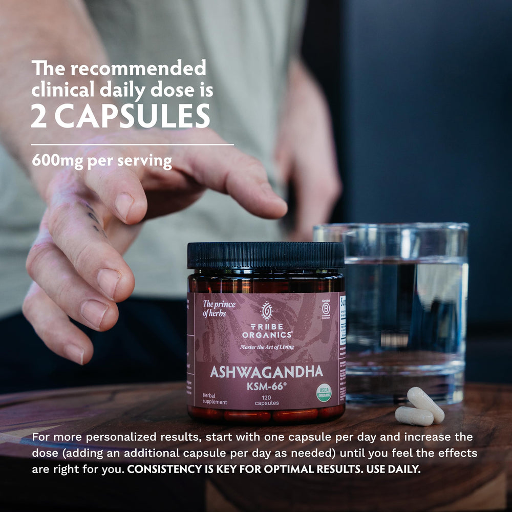 TRIBE ORGANICS etiqueta con ingredientes y sello orgánico visible