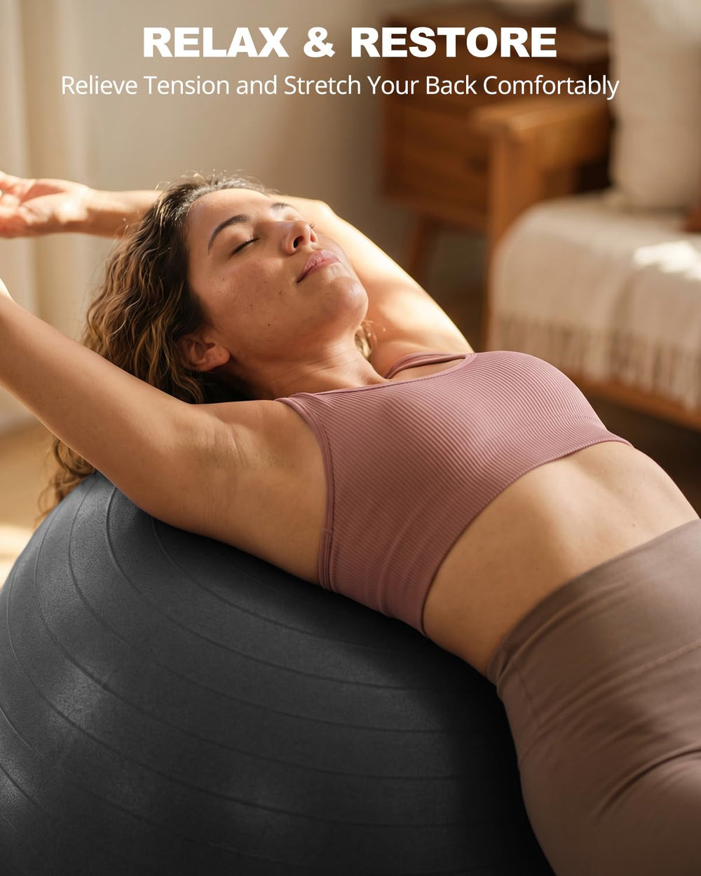 Trideer used for yoga balance pose engaging core and stability