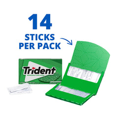 Trident close-up of gum stick texture showing chewable consistency