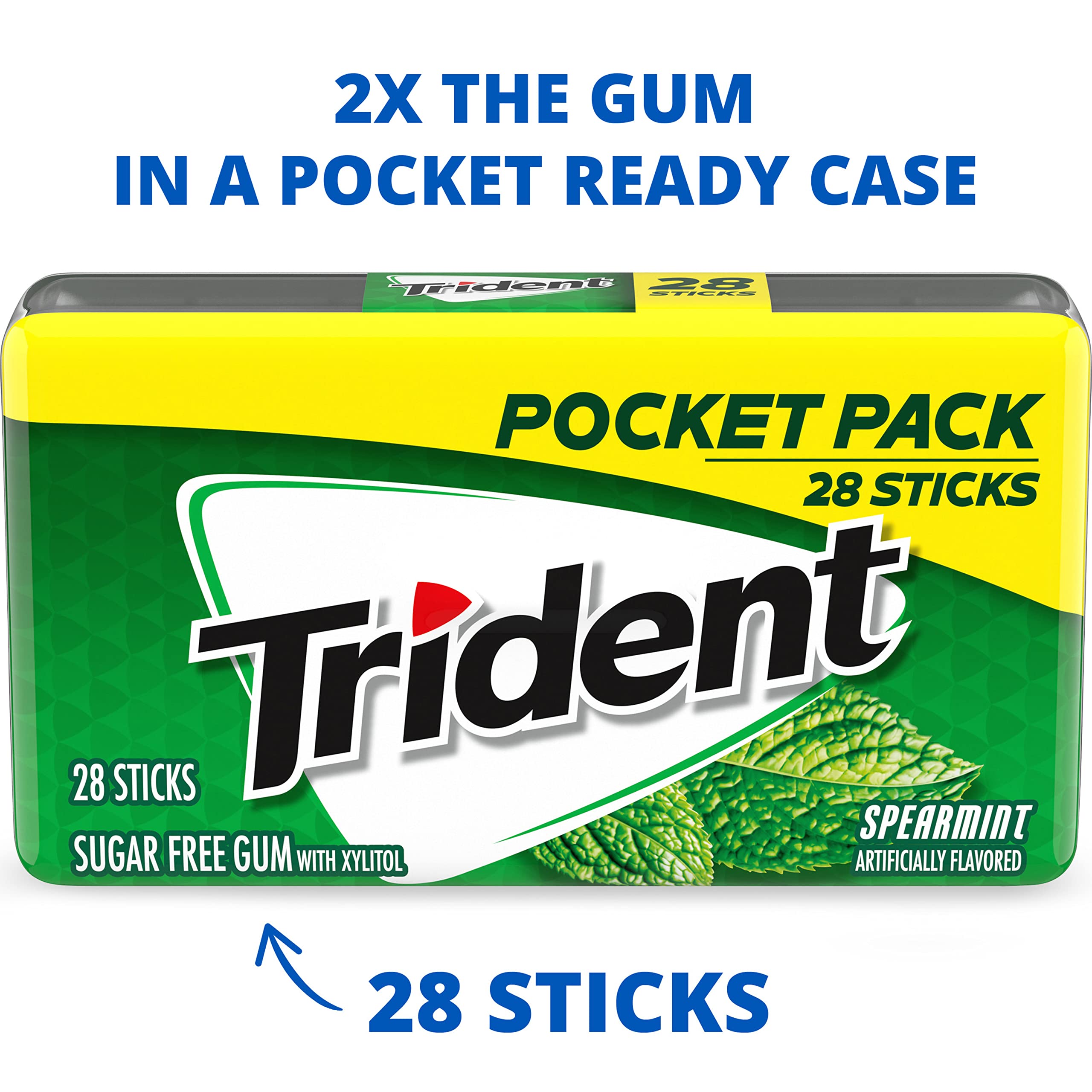 Trident primer plano del chicle destacando textura y frescura