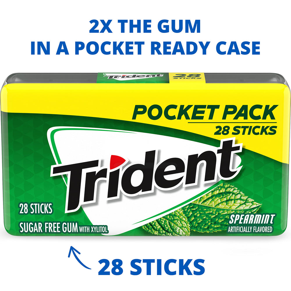 Trident primer plano del chicle destacando textura y frescura