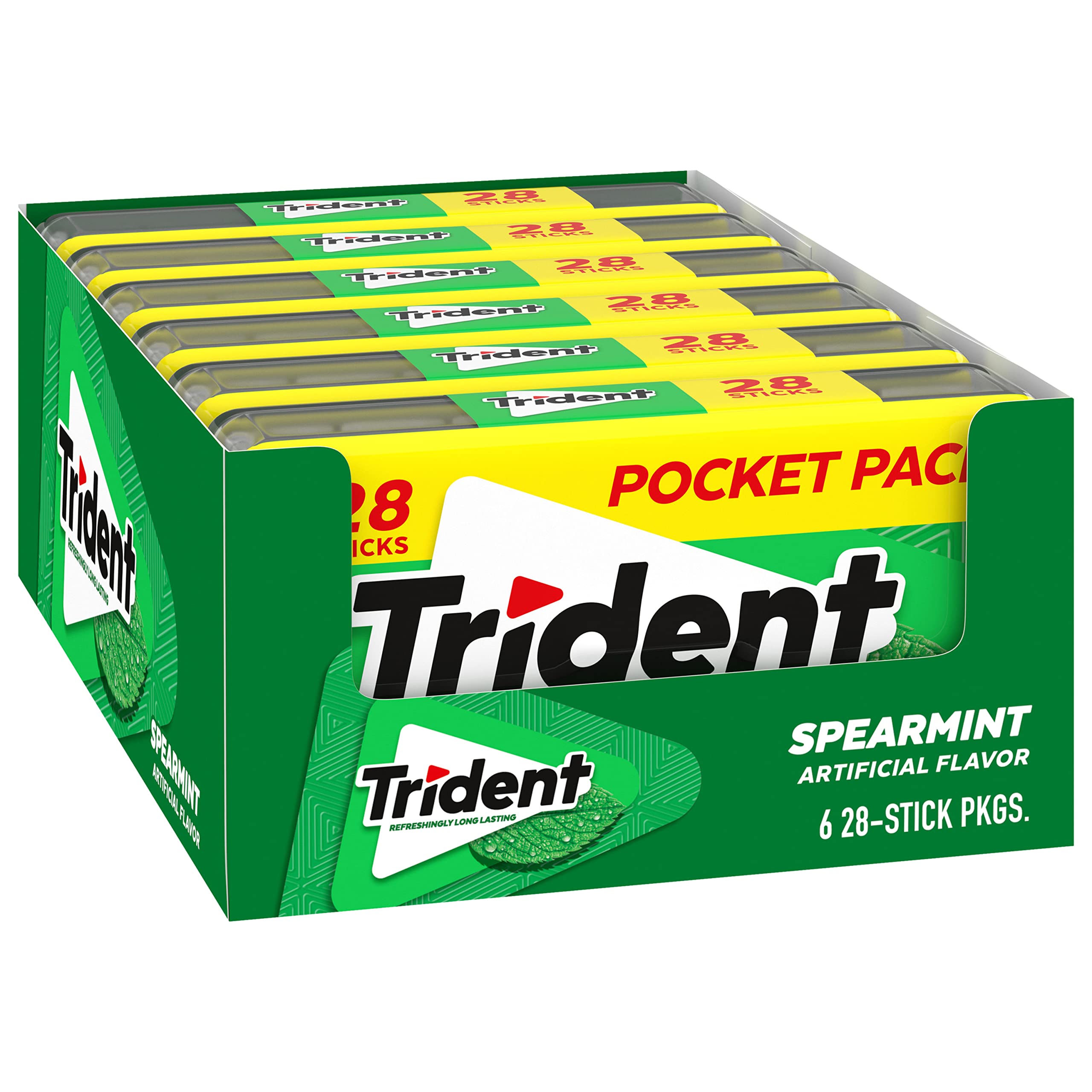 Trident etiqueta nutricional mostrando xilitol y datos claros