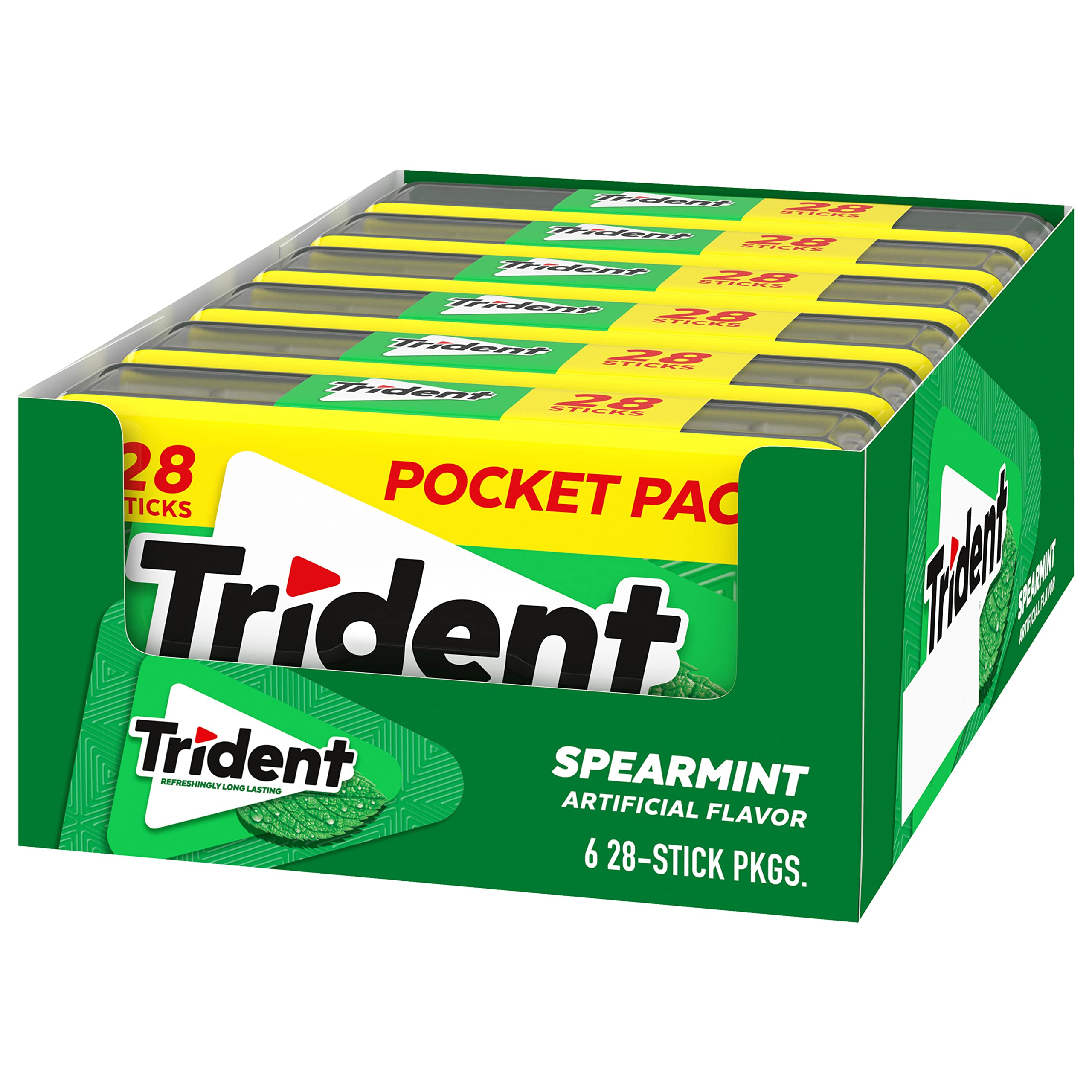 Trident uso en oficina para refrescar el aliento durante reuniones