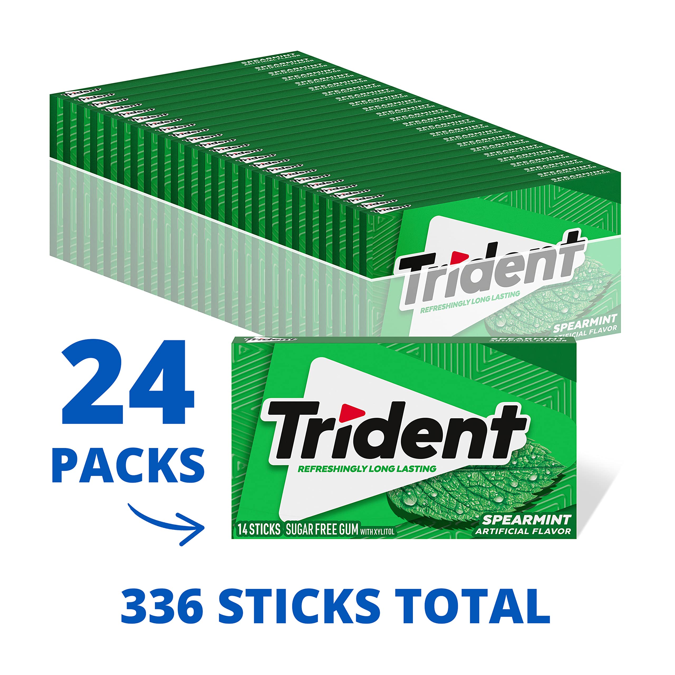 Trident open pack with gum sticks visible for quick breath refresh