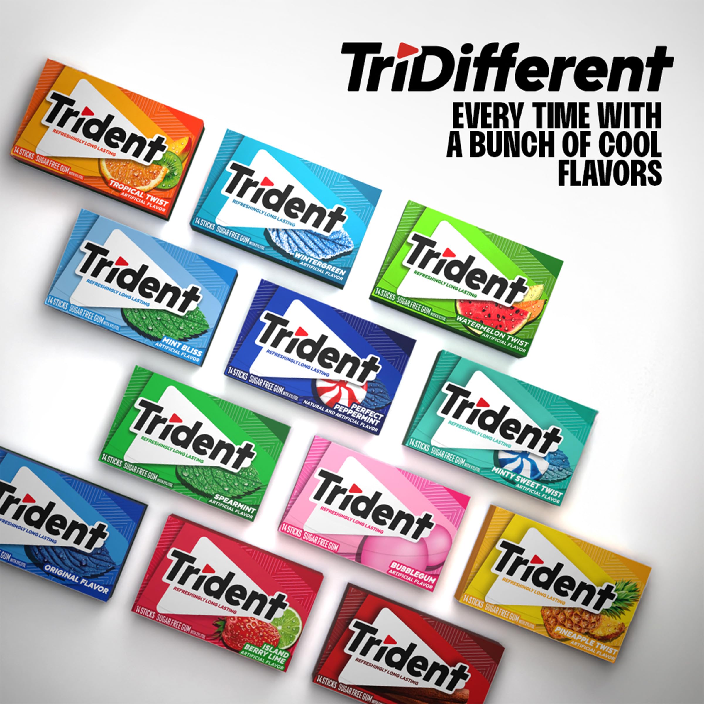 Trident frasco sobre escritorio de oficina, ideal para reuniones y trabajo