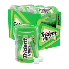 Trident frasco frente mostrando la tapa y diseño, práctico para llevar