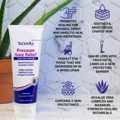 TriDerma ingredient label showing AP4 Aloe and calendula for soothing skin support