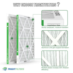 TRIGHTFILTERS frame edge close-up showing thickened cardboard for durability and quiet operation