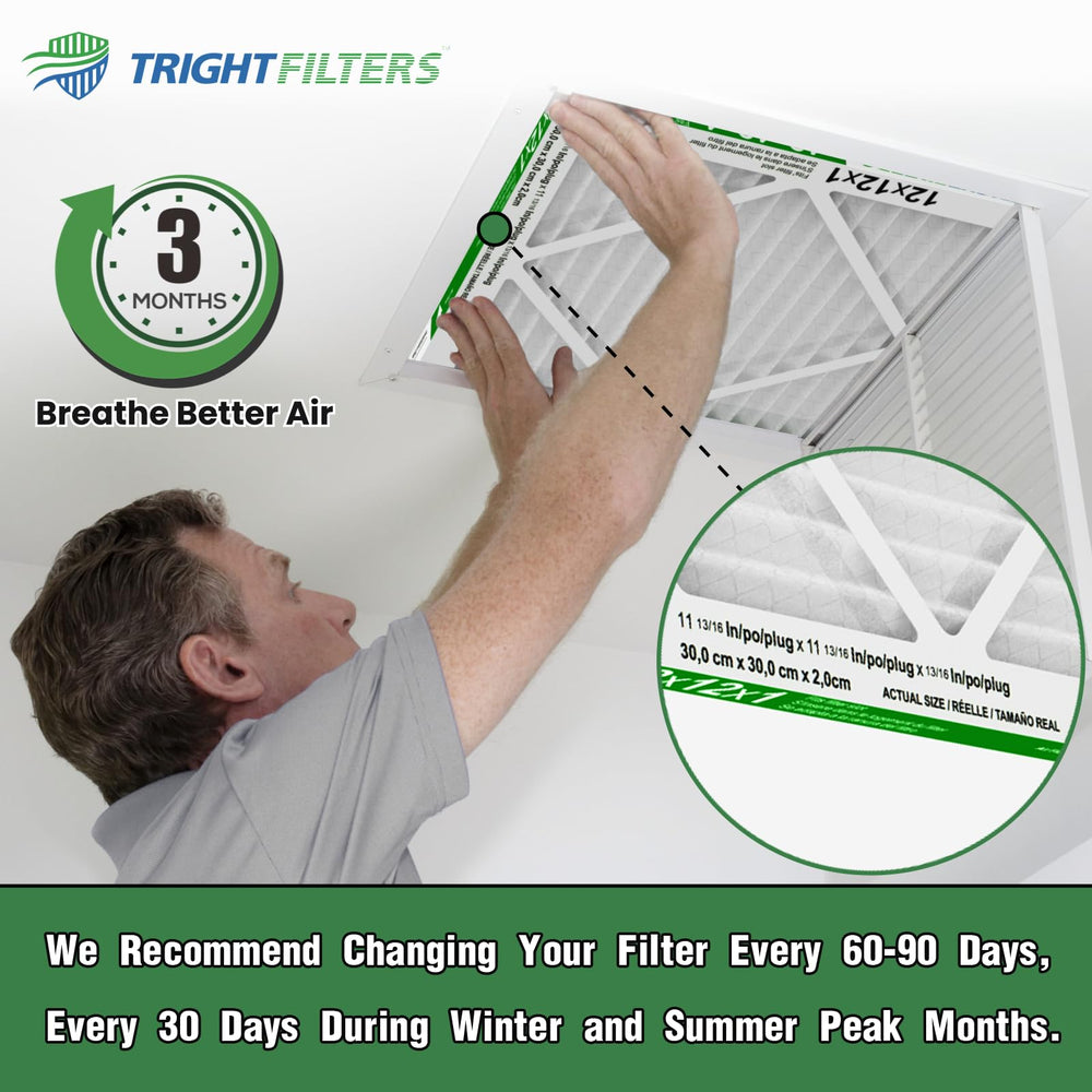 TRIGHTFILTERS seis filtros apilados listos para reemplazo periódico