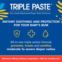 Triple Paste aplicada en bebé que demuestra alivio y barrera contra humedad