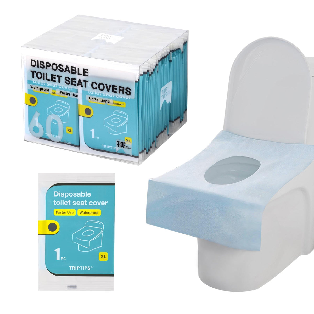 TRIPTIPS front packaging showing 60-count pack and travel convenience