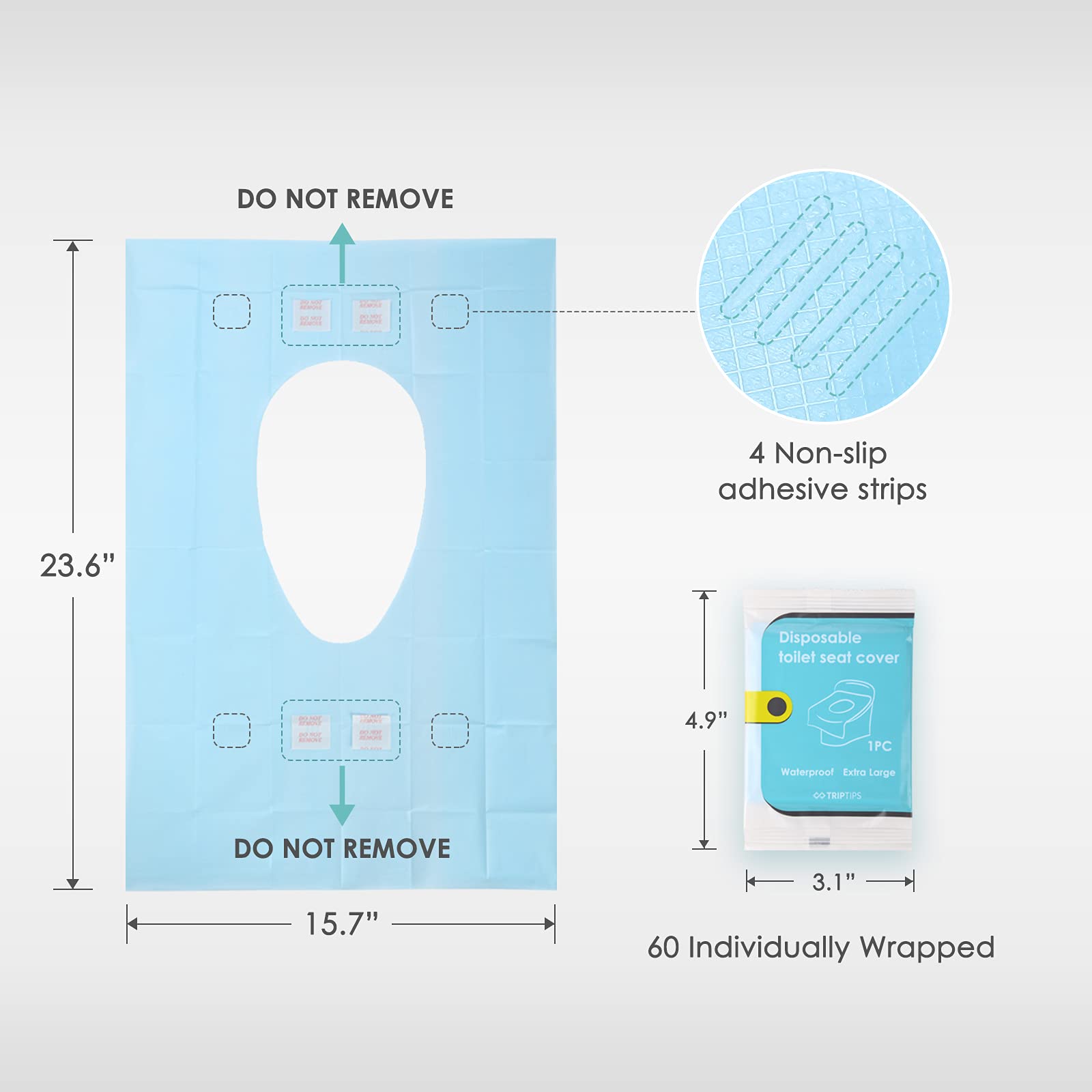 TRIPTIPS in use in an airport restroom providing fast protection