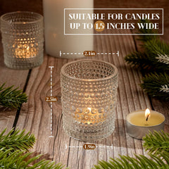 TRIRITE portavelas con velas encendidas creando cálida iluminación