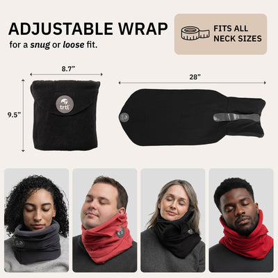 Trtl attached to backpack demonstrating hands-free travel benefit