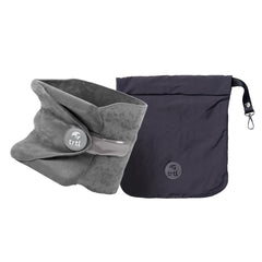 Trtl front view packaged grey showing compact travel benefit